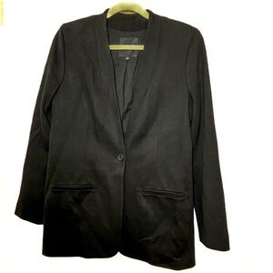 Madewell Classic Black Tribune Collarless Blazer Size 10